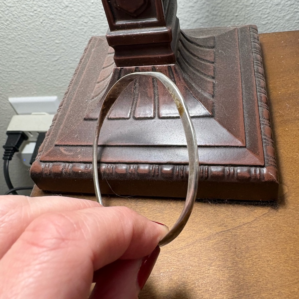 Sterling Silver Bangle Bracelet Set of 3 - Picture 4 of 7